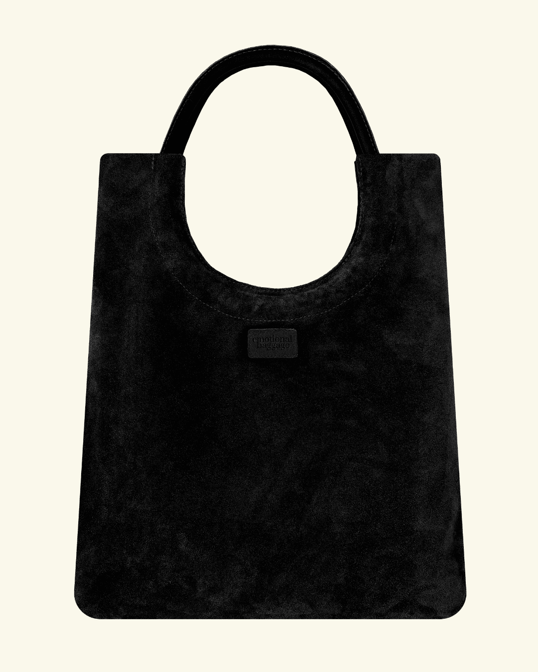 Mixed Emotions Reversible Tote in Noir(black), suede and leather, stylish, handmade in South Africa, perfect for everyday use.